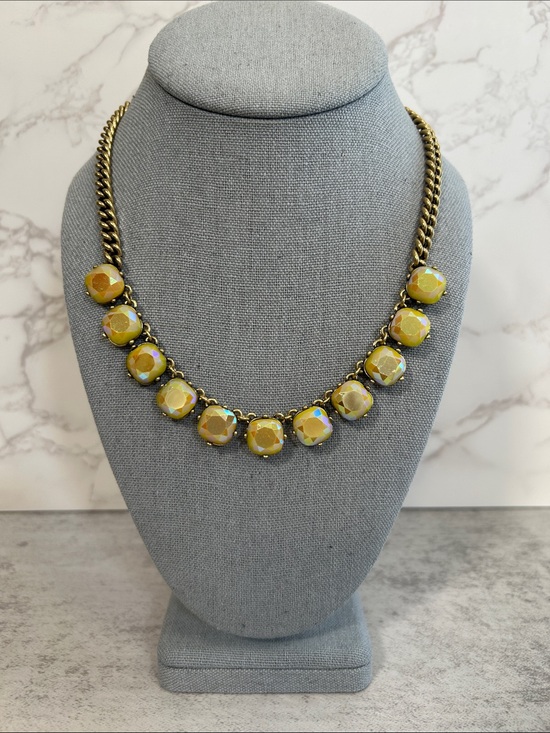 J. Crew Jewelry - J. Crew Yellow Brûlée Faceted Crystal Necklace